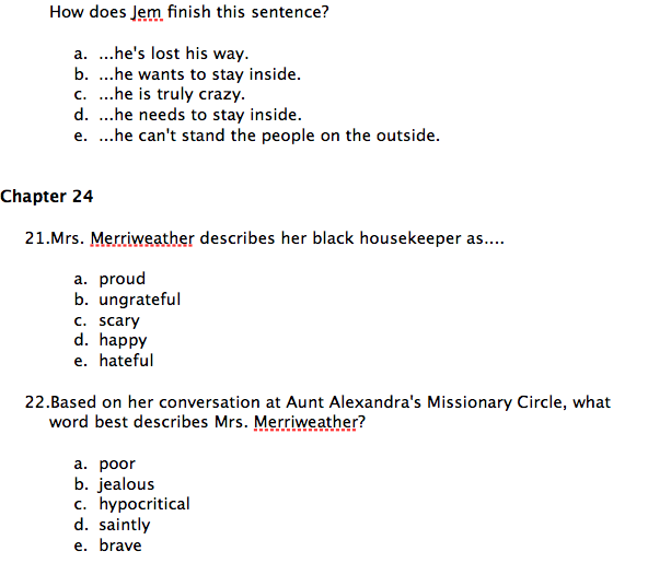 to kill a mockingbird characters sparknotes